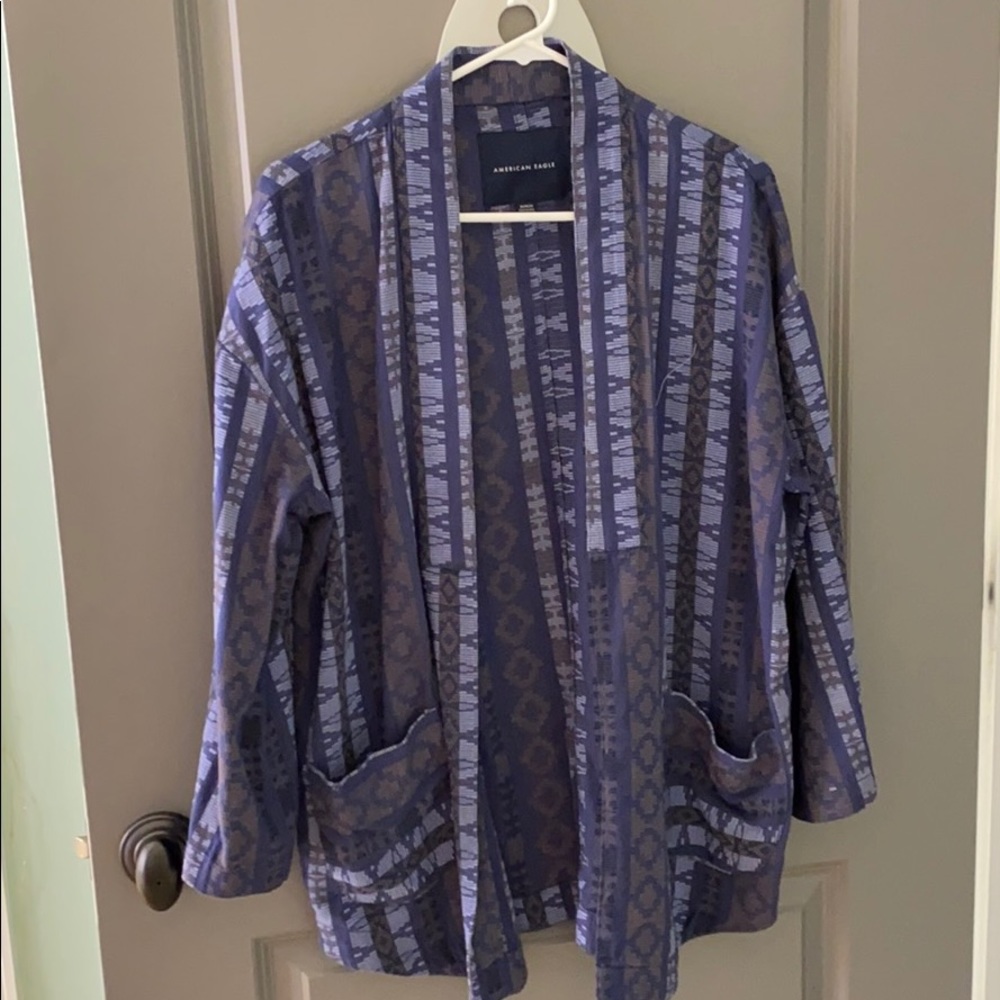 Patterned blue kimono from American eagle!